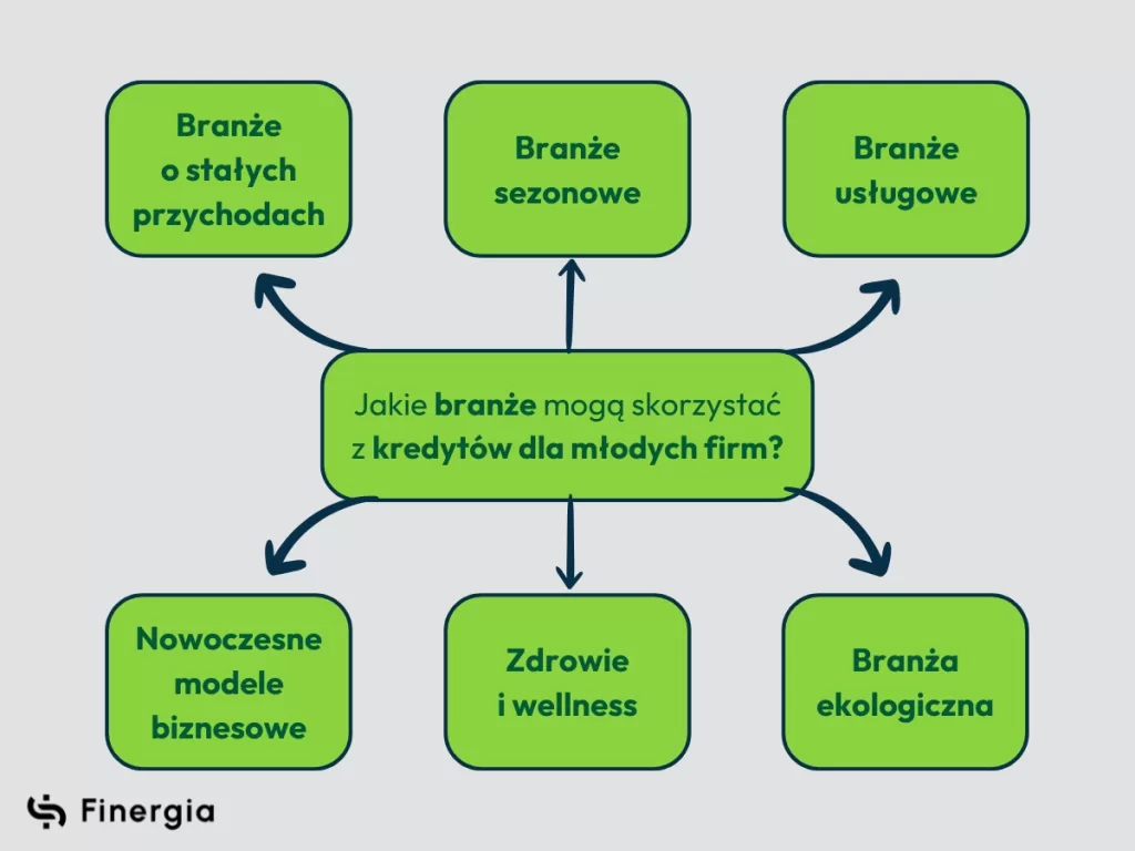 Jakie branże mogą skorzystać z kredytów dla młodych firm, Finergia